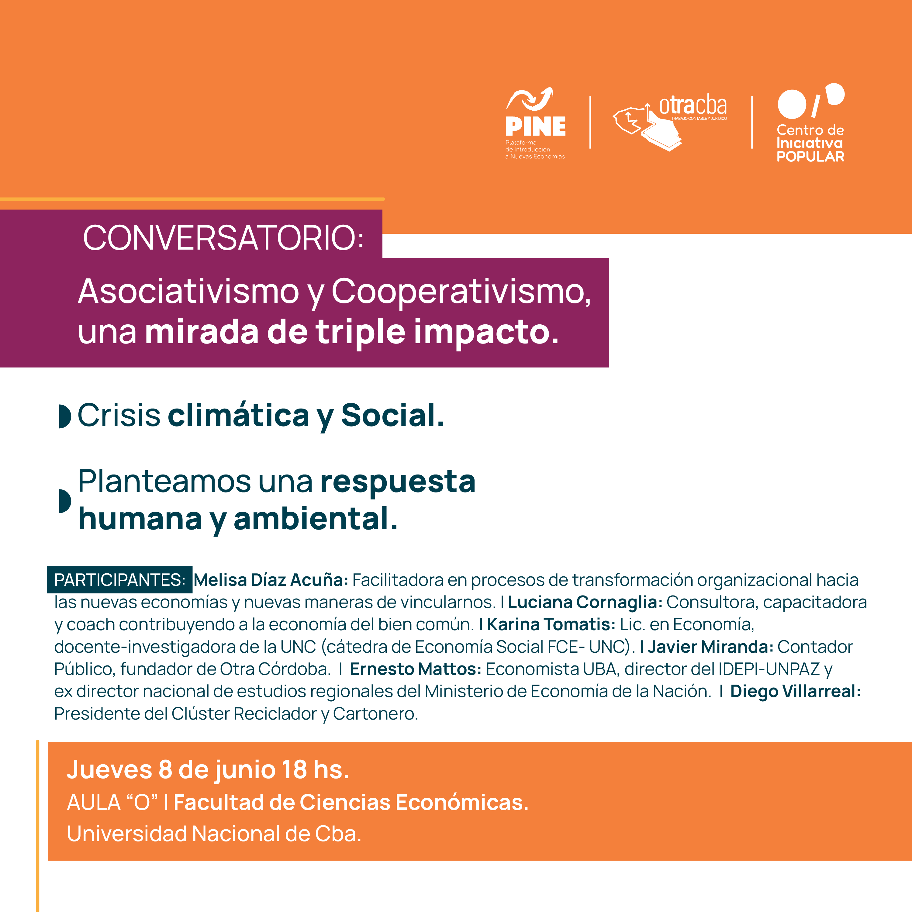 Conversatorio sobre Asociativismo y Cooperativismo una mirada de triple impacto