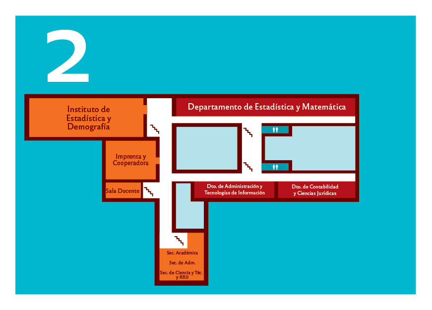 Plano del segundo piso de la Facultad