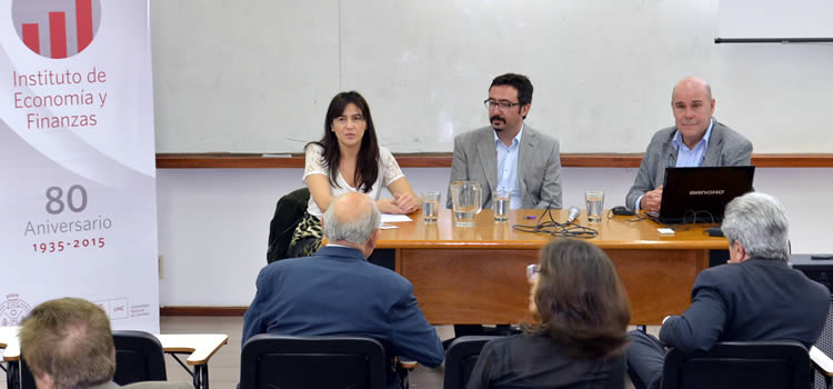 Panel Comercio Internacional. En la foto: María Cecilia Gáname, Juan Carlos Hallak y Marcel Vaillant