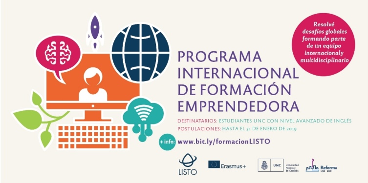 Imagen de publicidad del programa internacional de formación emprendedora
