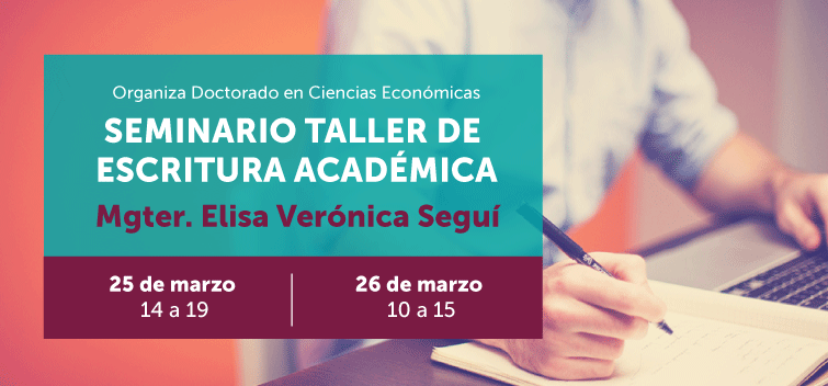 Banner de difusión del seminario taller de escritura académica