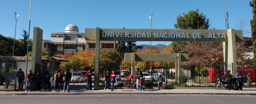 Imagen del frente de la Universidad Nacional de Salta