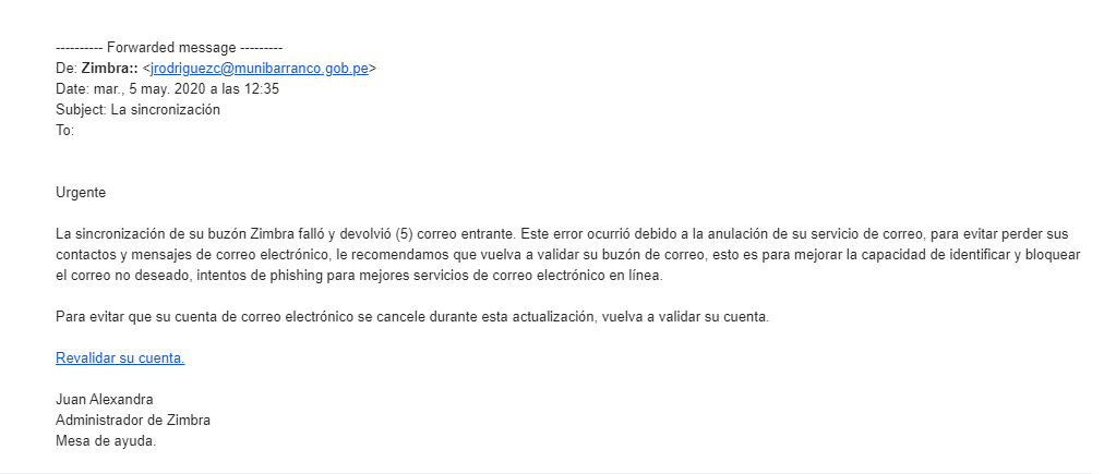 El correo electrónico que es amenaza informática en la Facultad