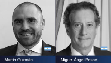 Martín Guzmán y Miguel Ángel Pesce