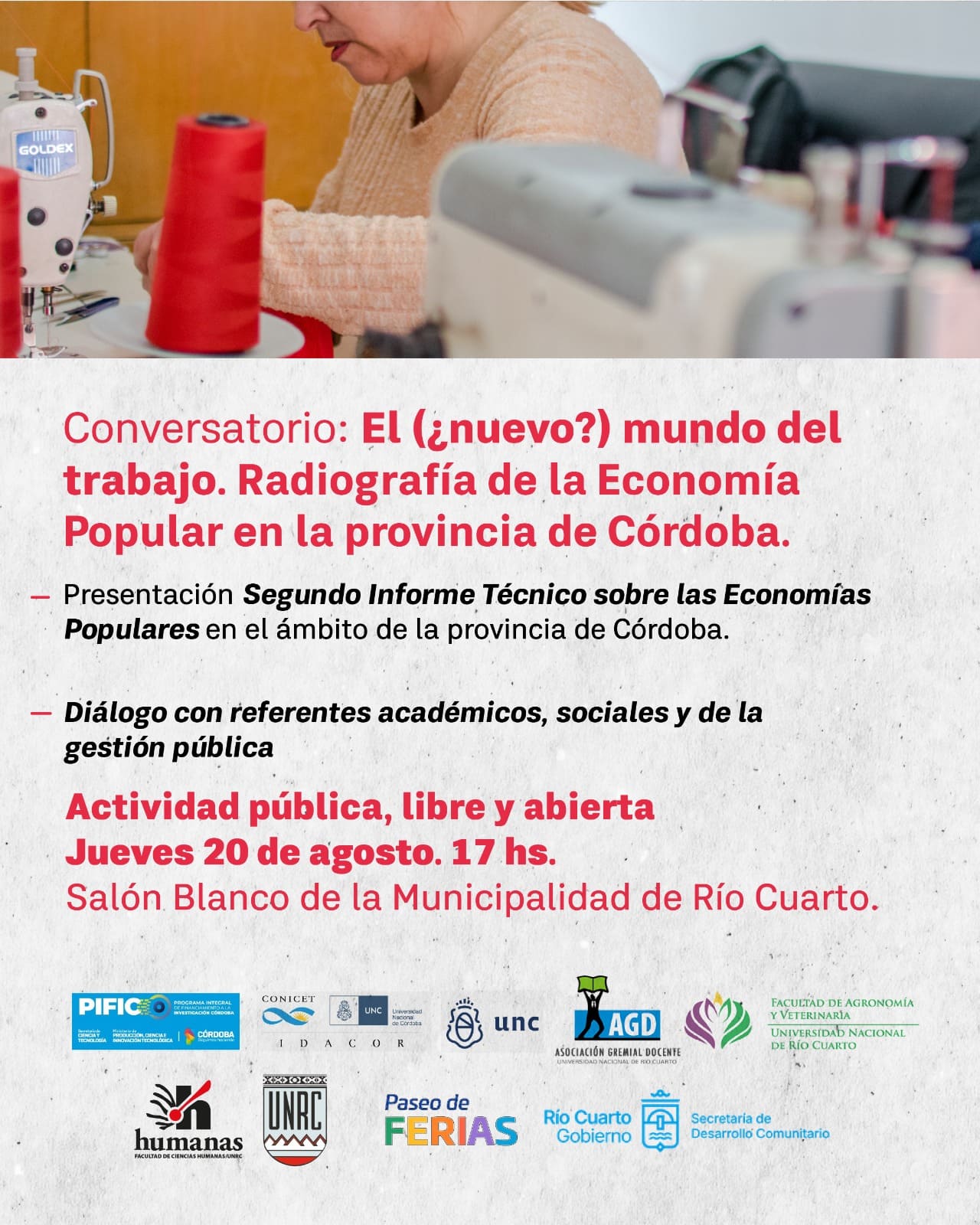 conversatorio economias populares rio cuarto agosto 2026