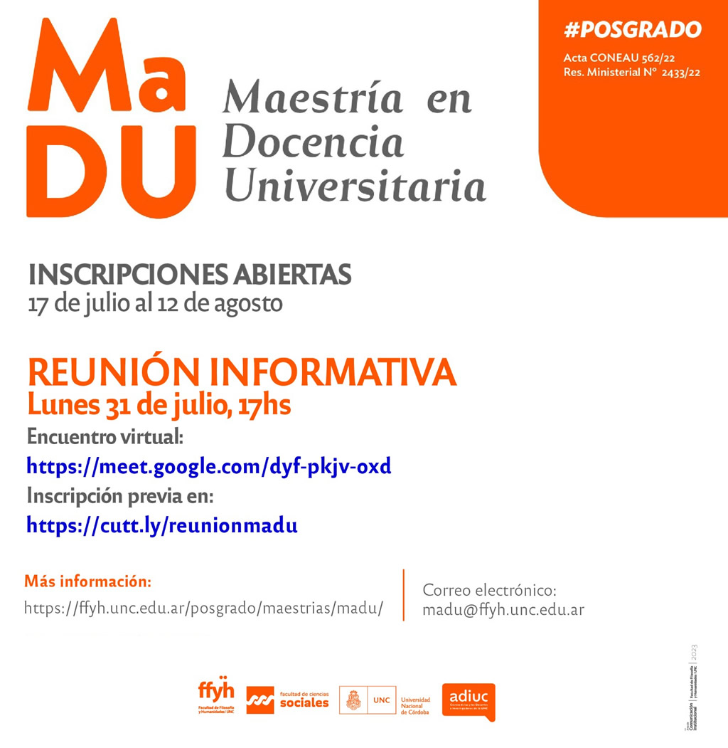 maestria docencia universitaria reunion informativa