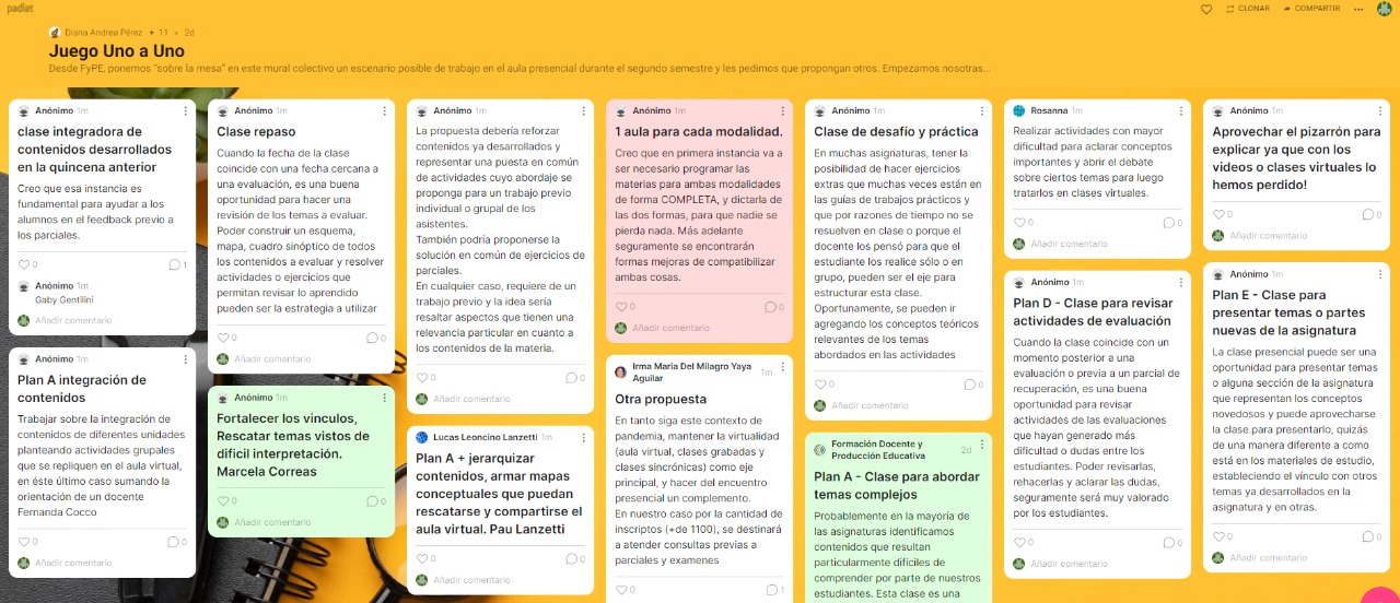 padlet vuelta presencialidad