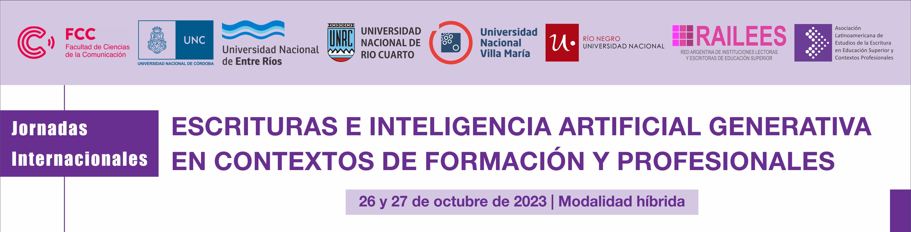 Jornadas Escrituras e IAG en contextos de formacion y profesionales