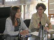 Carolina Scotto y Hebe Goldenhersch en Ciencias Económicas - Foto: Marcelo Coser (FCE)